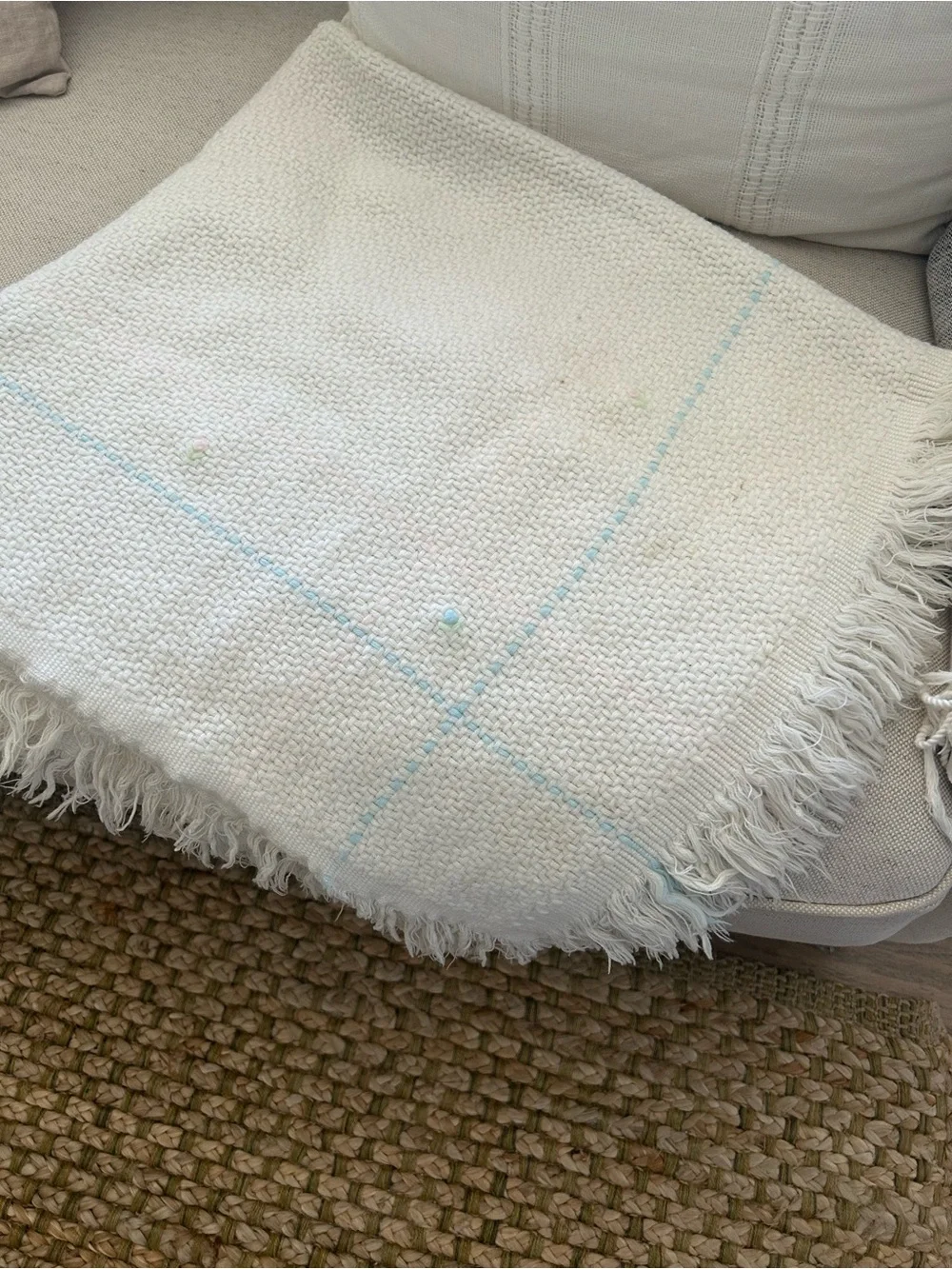 Vintage Made in Japan Rosebud Baby Blanket